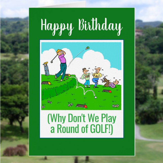 Jouons au golf. Joyeux golfeur d'anniversaire (Créateur téléchargé)