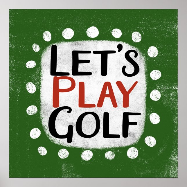 Jouons au golf Poster Wall Art (Devant)