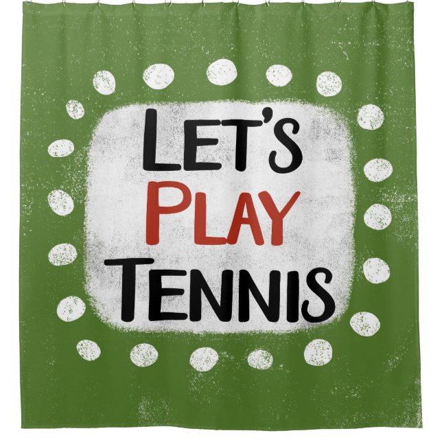 Jouons au rideau de douche de tennis (Devant)