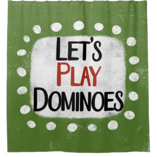 Jouons Dominoes Douche rideau