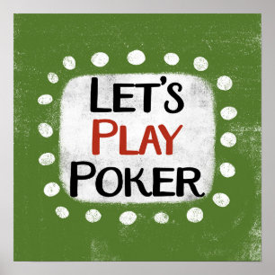 Jouons Poker Poster Wall Art
