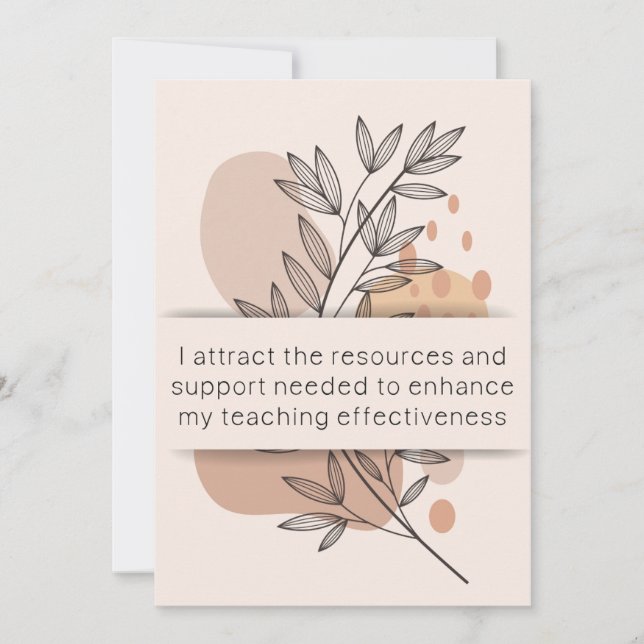 Jour 27 Affirmation de l'enseignant Carte santé me (Devant)