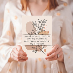 Jour 8 Affirmation de l'enseignant Carte quotidien
