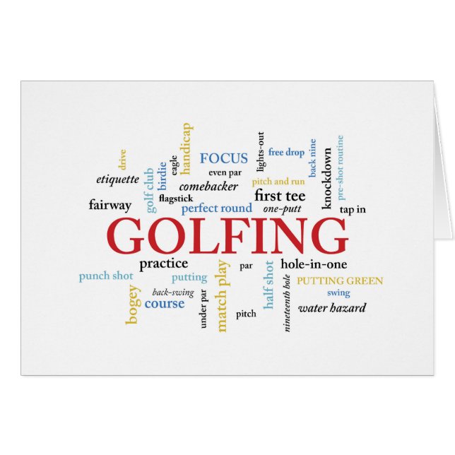 Jour d'anniversaire du golf en mots (Devant horizontal)