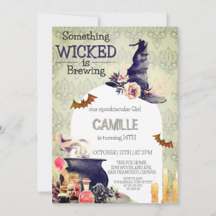 Jour d'anniversaire Rustique halloween Invitation