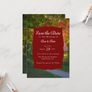 Jour d'automne coloré Enregistrer la carte de date