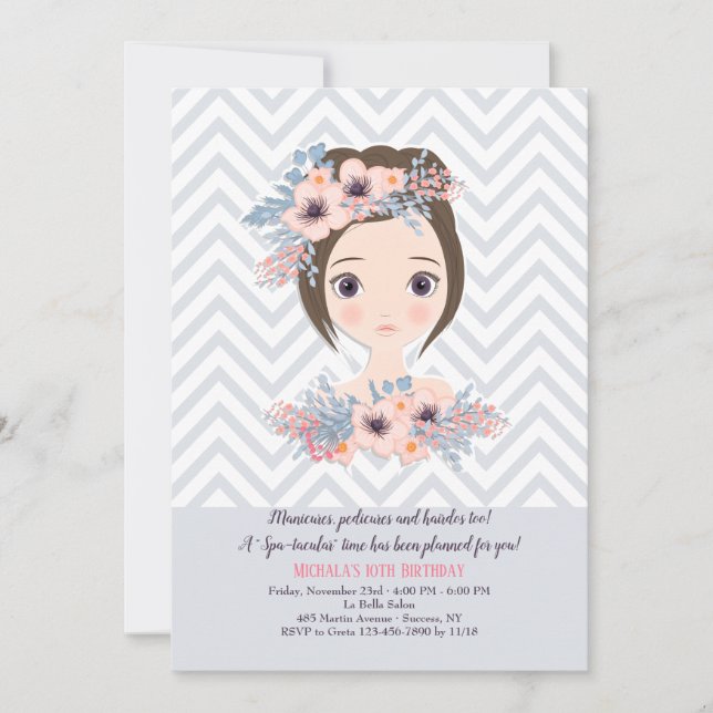 Jour de beauté Anniversaire Fête Invitations (Devant)