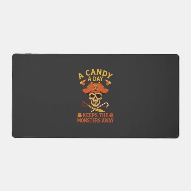 Jour de bonbons Halloween Pirate Crâne Canne (Recto)