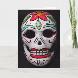 Jour de fleur de la carte morte de masque