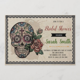 Jour de la douche nuptiale morte 3 invitation