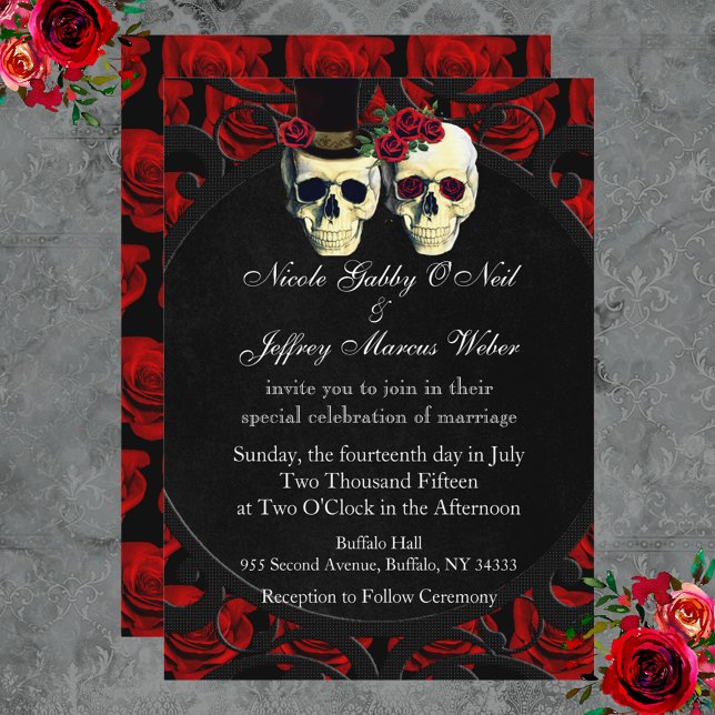Jour de la Faire-part de mariage de la mariée mort (Créateur téléchargé)