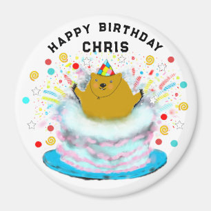 Jour de la marmotte personnalisée Aimant cadeau d'