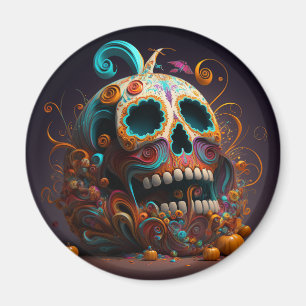 Jour de la mort du crâne aimant frigo