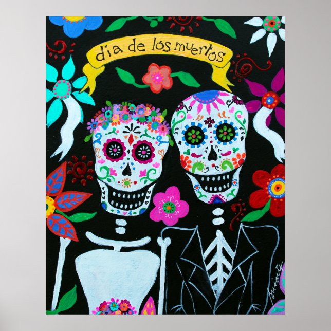 JOUR DE LA MORT MEXICAINE ARTISTE COUPLE POSTERS (Devant)