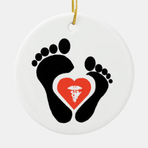 Jour de la Podiatrie Pied & Ornement du Coeur