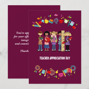 Jour de la reconnaissance des enseignants. Carte F