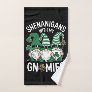 Jour de la Saint-Patrick Chanceux Trèfle Gnomes Lé