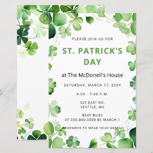 Jour de la Saint Patrick du Shamrock de trèfle ver