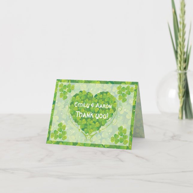 Jour de la Saint-Patrick Mariage irlandais Merci (Devant)