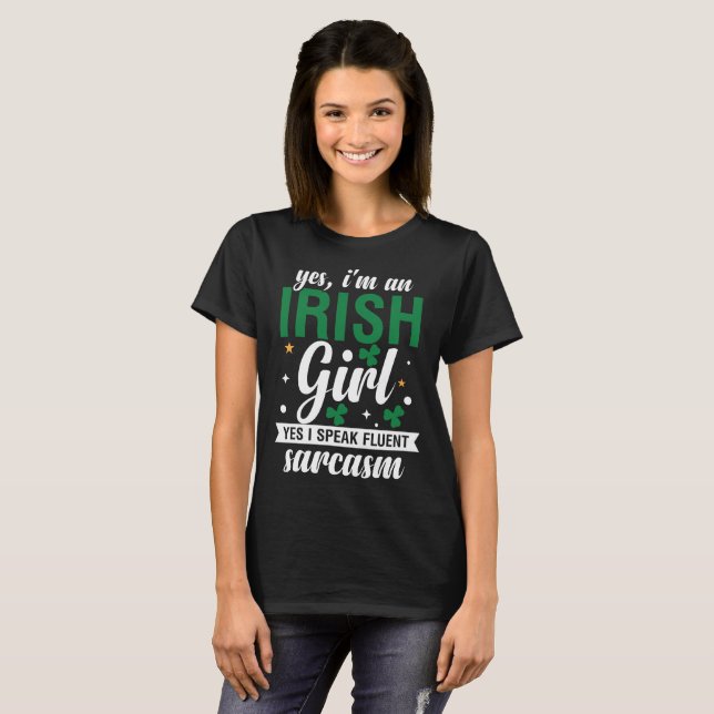 Jour de la Saint Patrick, T-shirt Cool irlandaise (Devant entier)