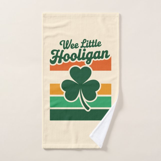 Jour de la Saint-Patrick Wee Little Hooligan Drôle (Serviette à main)