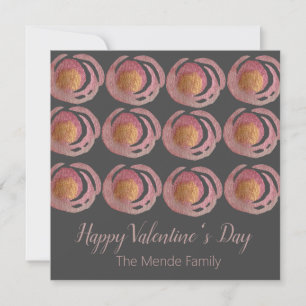 Jour de la Saint-Valentin aquarelle Roses Métalliq