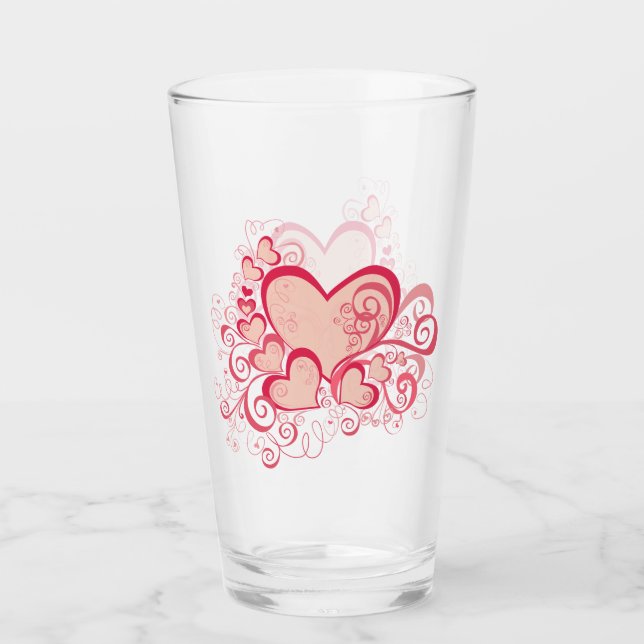 Jour de la Saint-Valentin Tumbler en verre (Devant)