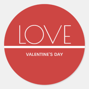 Jour de l'amour Valentines Autocollant