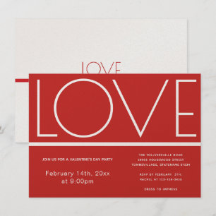 Jour de l'amour Valentines   Invitation