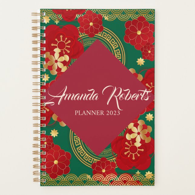 Jour de l'an chinois 2023 Florssom Flowers Planner (Devant)