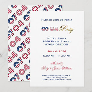 Jour de l'Indépendance 4 juillet Fête Invitation U