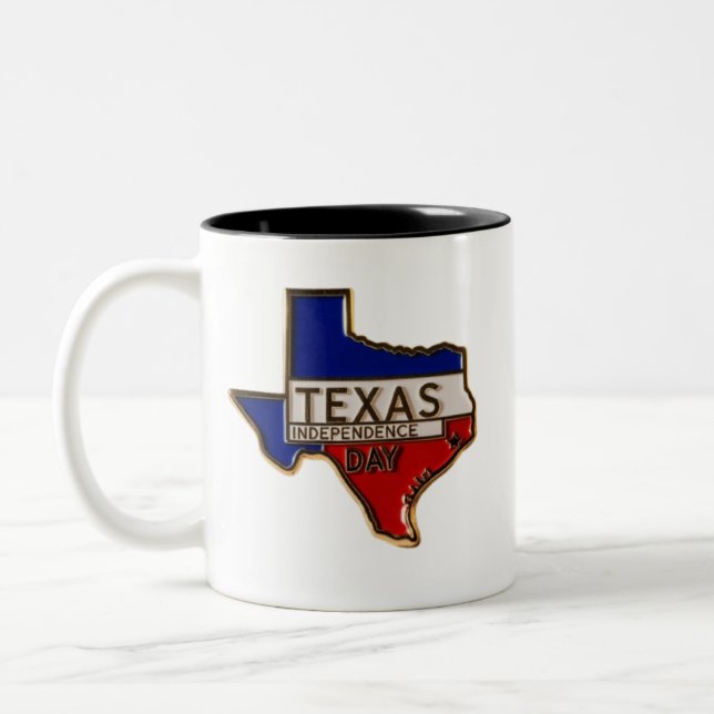 Jour de l'indépendance du Texas - Mug à deux tons (Gauche)