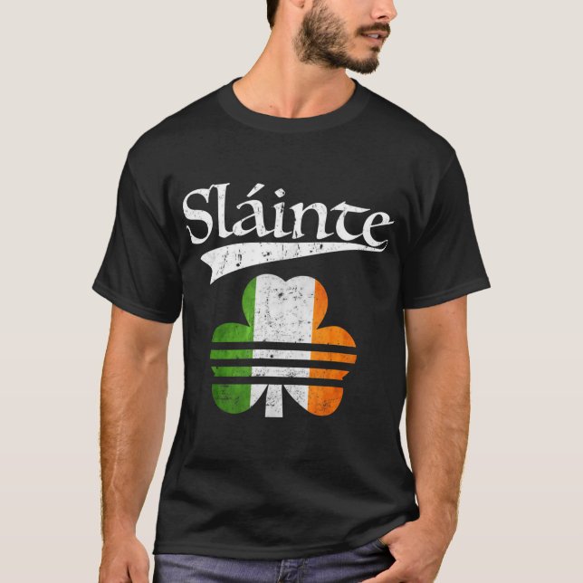 Jour de l'Saint Patrick slainte irlandais T-shirt  (Devant)