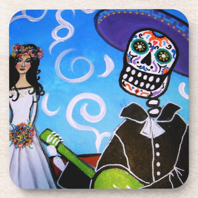 Jour de mariachi des dessous de verre morts (Devant)