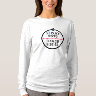 Jour de pi 2015 (femmes grises de T-shirt M)