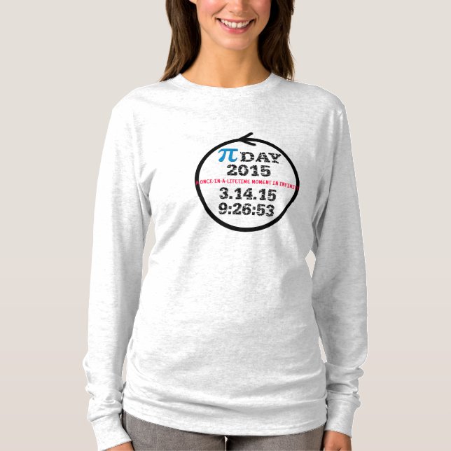Jour de pi 2015 (femmes grises de T-shirt M) (Devant)