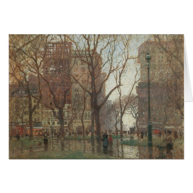 Jour de pluie, Madison Square, New York, Paul Corn (Devant horizontal)