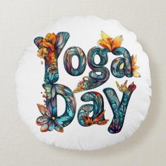 Jour de Yoga Coussin décoratif