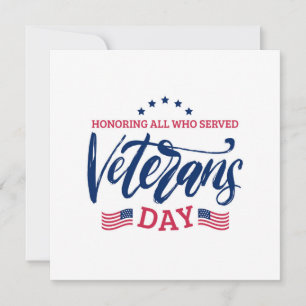 Jour des anciens combattants - Honorer tous ceux q