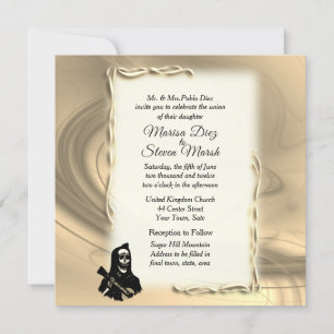 Jour des invitations de mariage mortes