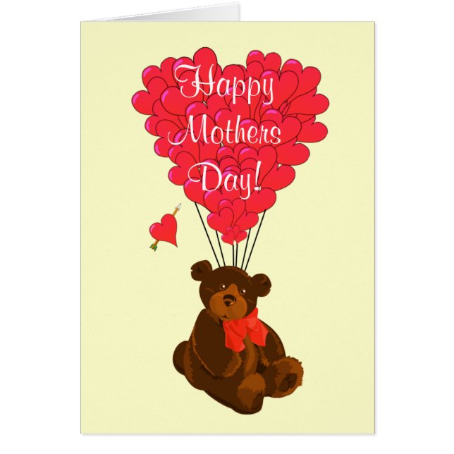 Jour des mères d'ours en peluche romantique (Devant)