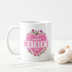 Jour des mères florales élégantes   Café Mug