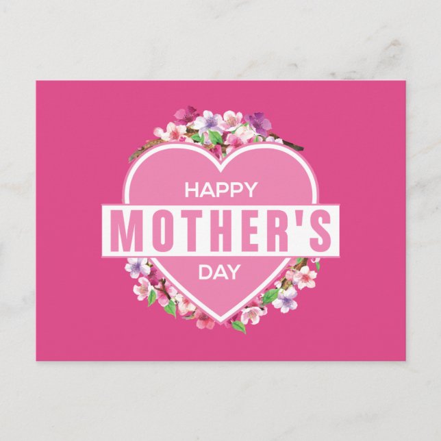 Jour des mères florales élégantes | Carte postale (Devant)