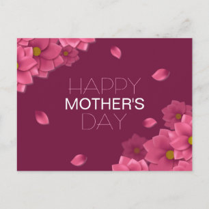 Jour des mères florales élégantes   Carte postale