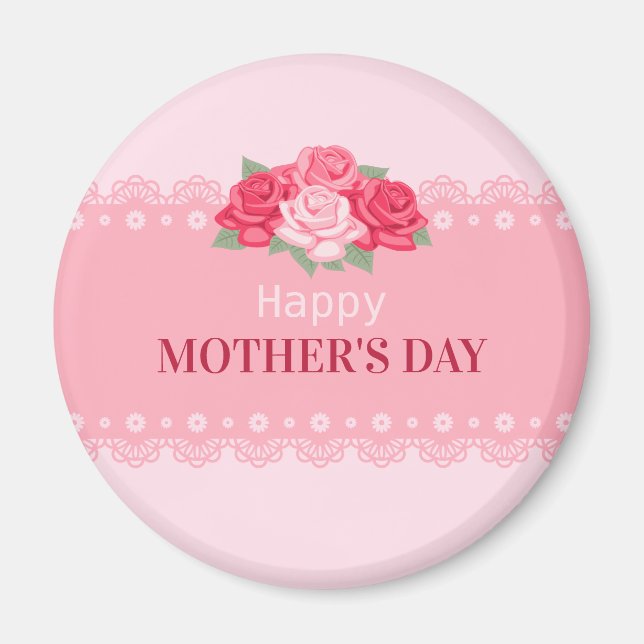 Jour des mères florales élégantes | Magnet (Devant)
