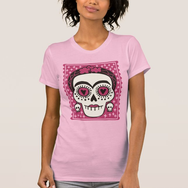 Jour des morts Frida Kahlo Crâne sucre T-shirt (Devant)