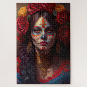 Jour des morts - Huile de femmes Puzzle
