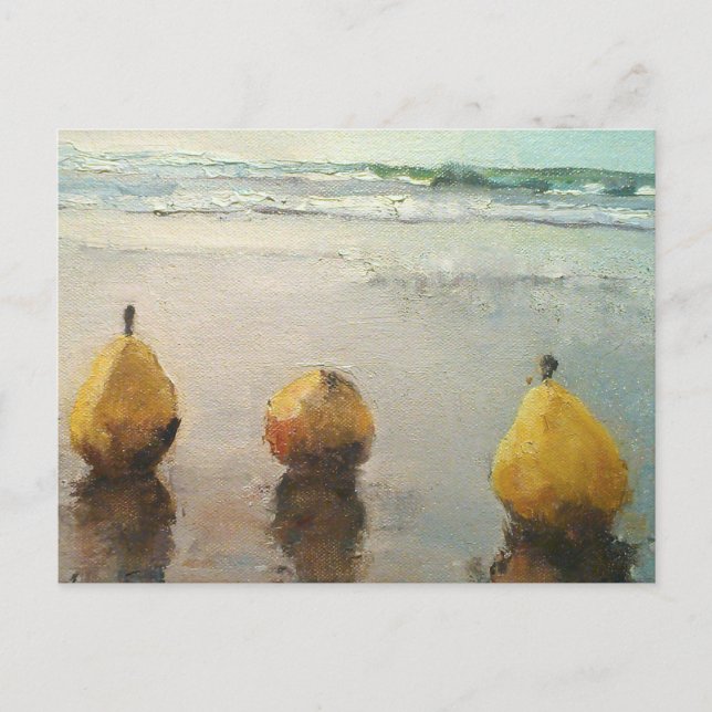 Jour des poires à la plage Carte postale (Devant)