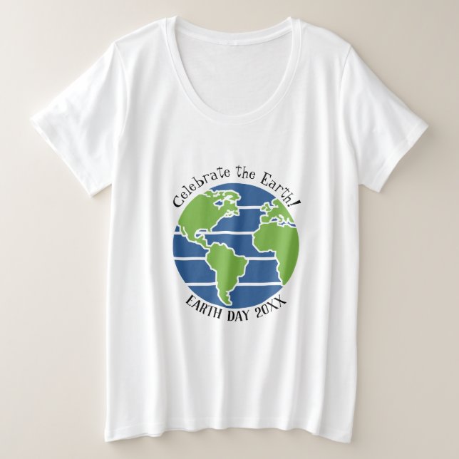 Jour des terres Blue Green Globe Carte Planète (Design devant)