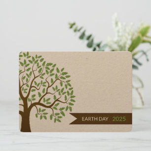 Jour des terres Carte d'invitation verte